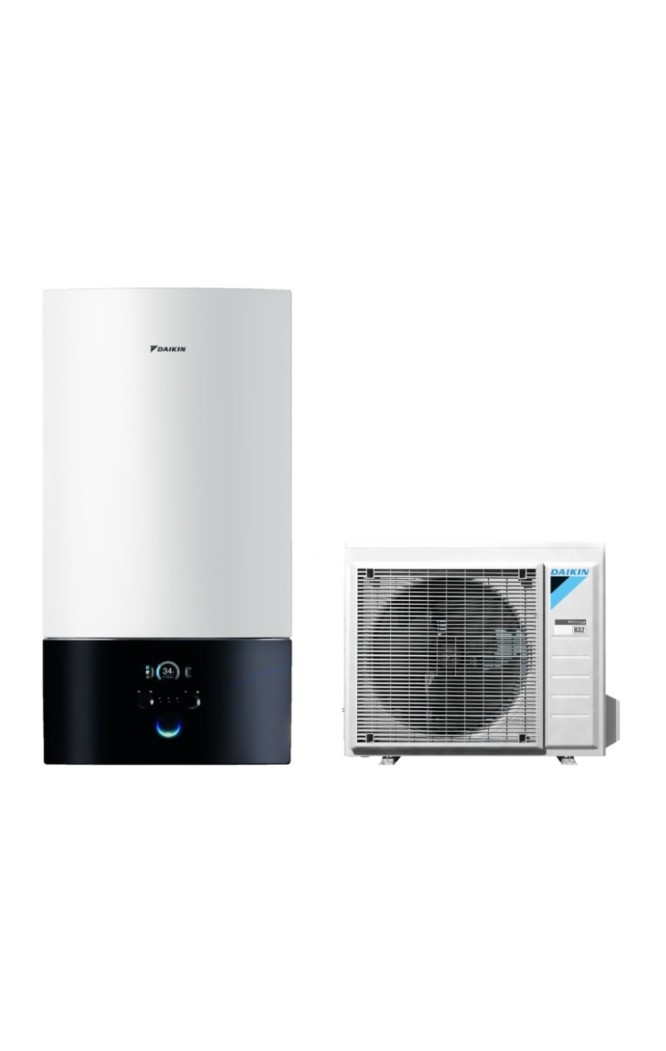 Pompă de căldură pentru încălzire Daikin Altherma 3 R W 4kW EHBH04E6V-ERGA04EV cu încălzitor de rezervă de 6kW