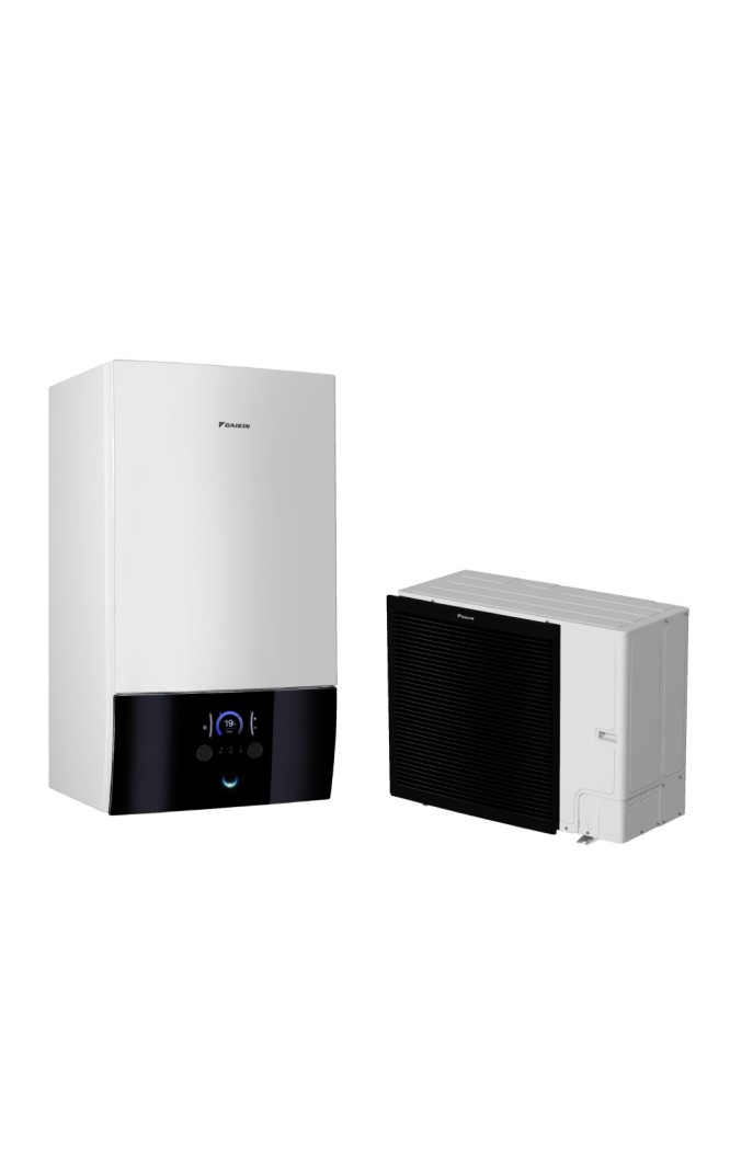 Pompă de căldură pentru încălzire Daikin Altherma 3 R W 14kW EBBH16D9W-ERLA14DW cu încălzitor de rezervă de 9kW