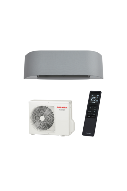 Aparat de aer conditionat Toshiba Haori 9000 BTU RAS-10J2AVSG-E1 RAS-B10N4KVRG-E fata textila Gri deshis si antracit, garantie 6