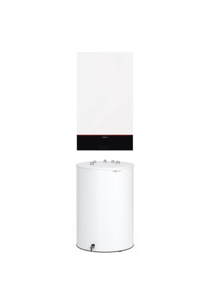 Pachet centrala termica Viessmann Vitodens 100-W S1 25kW cu boiler Viessmann 120 litri + CADOU 12 Luni Extragarantie