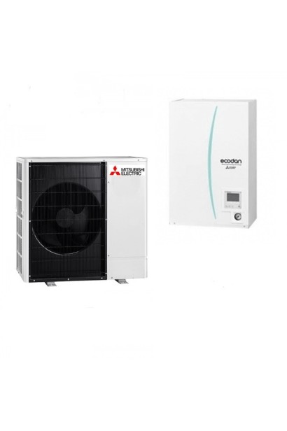 Pompă de caldură pentru încălzire Mitsubishi Electric Ecodan Power Inverter ERSD-VM2D+PUHZ-SW75YAA  8Kw