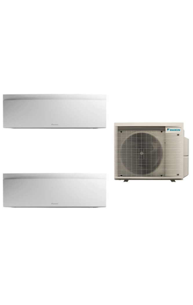 Aparat de aer conditionat dublu-split Daikin Emura Alb, 9000 BTU + 9000 BTU, FTXJ25AW + FTXJ25AW + 2MXM40A, 5 ani Garantie, Flas