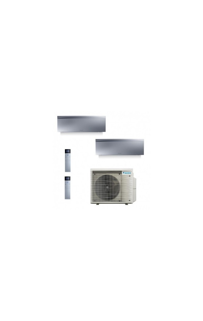 Aparat de aer conditionat dublu-split Daikin Emura Argintiu, 9000 BTU + 9000 BTU, FTXJ25AS + FTXJ25AS + 2MXM40A, 5 ani Garantie,