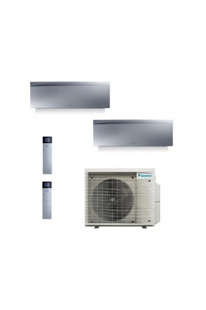 Aparat de aer conditionat dublu-split Daikin Emura Argintiu, 12000 BTU + 9000 BTU, FTXJ35AS + FTXJ25AS + 2MXM50A, 5 ani Garantie