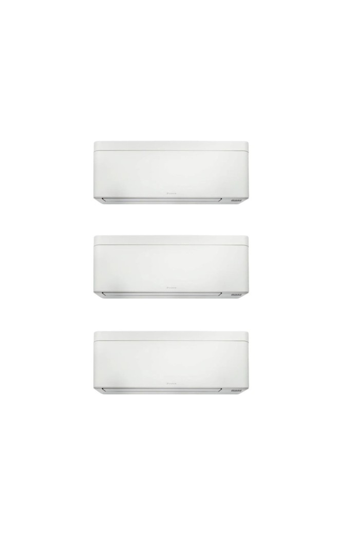 Aparat de aer conditionat multisplit Daikin Stylish cu trei unitati interne, doua de 9000 BTU si una de 12000 BTU Albe, 2xFTXA25