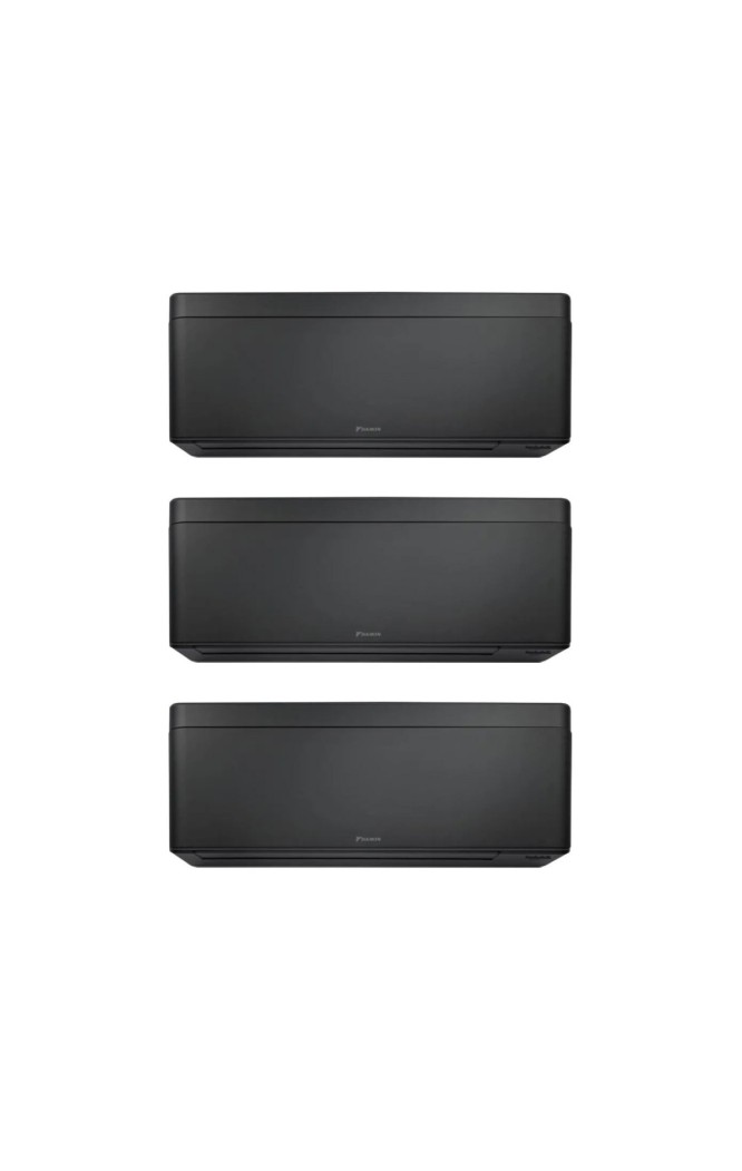 Aparat de aer conditionat multisplit Daikin Stylish cu trei unitati interne, doua de 7000 BTU si una de 12000 BTU Negre, 2xFTXA2