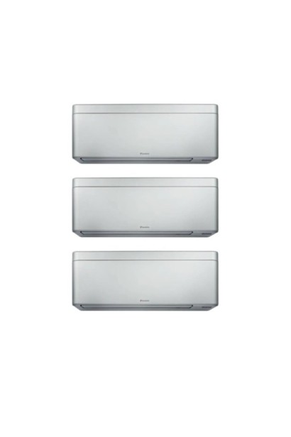 Aparat de aer conditionat multisplit Daikin Stylish cu trei unitati interne, doua de 7000 BTU si una de 12000 BTU Negre, 2xFTXA2