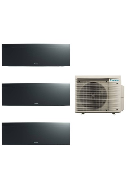 Aparat de aer conditionat triplu-split Daikin Emura Negru, 12000 BTU + 2*7000 BTU, FTXJ35AB + 2*FTXJ20AB + 3MXM68A, 5 ani Garant