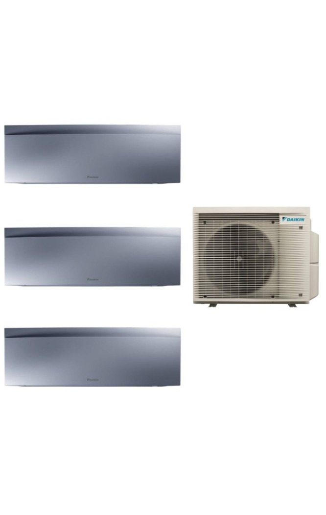 Aparat de aer conditionat triplu-split Daikin Emura Argintiu, 12000 BTU + 2 x 7000 BTU, FTXJ35AS + 2 x FTXJ20AS + 3MXM68A, 5 ani