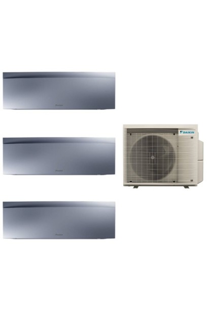 Aparat de aer conditionat triplu-split Daikin Emura Argintiu, 12000 BTU + 2 x 9000 BTU, FTXJ35AS + 2 x FTXJ25AS + 4MXM80A, 5 ani