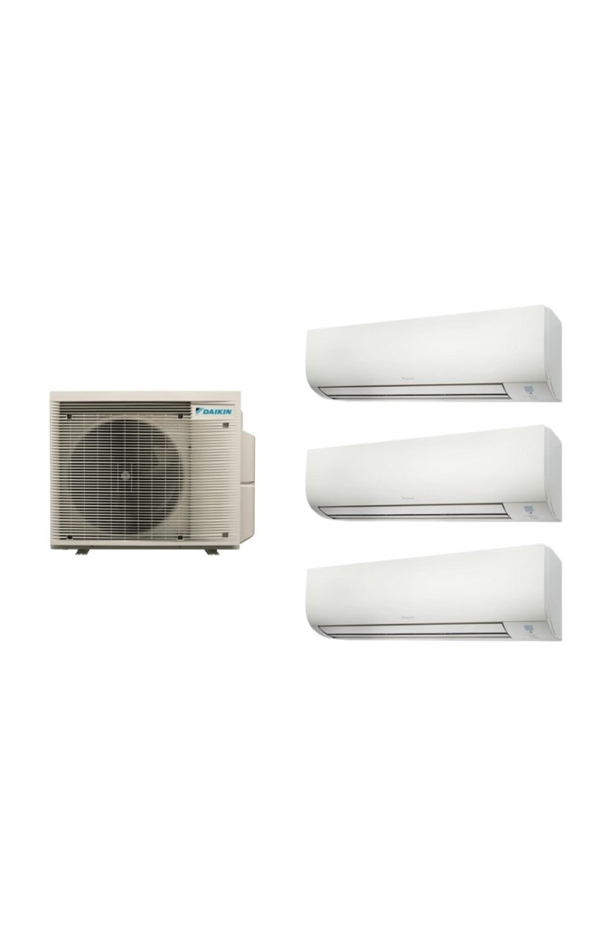 Aparat de aer conditionat multisplit Daikin Comfora cu trei unitati interne 9000 BTU, 9000 BTU si 12000 BTU, FTXP25N + FTXP25N +