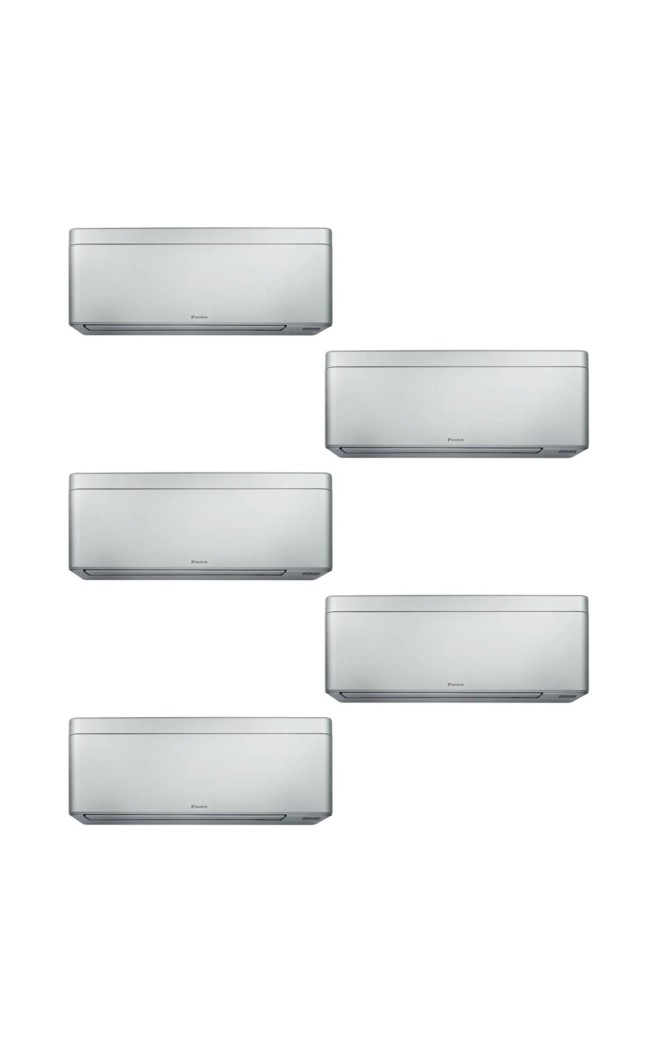 Aparat de aer conditionat multisplit Daikin Stylish cu cinci unitati interne , patru 5000 BTU si una de 12000 BTU Argintii, 4xCT
