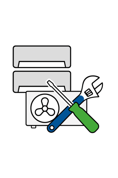 Montaj standard pentru aparat aer condiționat dublusplit fără kit de instalare (preinstalat de către client/dezvoltator)