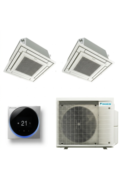 Aparat de aer conditionat dublu-split DAIKIN cu doua unitati interne tip caseta de tavan 9000 BTU 2MXM50A-2x FFA25A - garantie 6