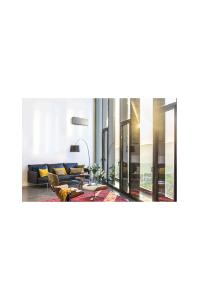 Unitate interna de aer conditionat Daikin Stylish 7000 BTU Silver FTXA20CS, efect Coanda, detectare prezenta pe 2 zone, flux aer