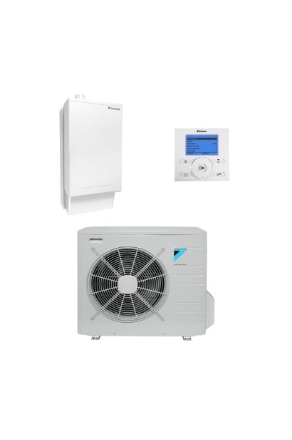 Pompă de căldură Daikin Altherma R Hybrid 8kW pentru răcire, încălzire și apă caldă menajeră EHYHBX08AV3-EVLQ08CV3