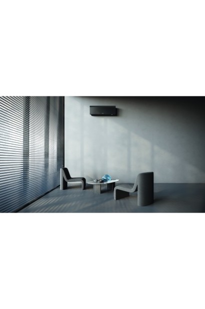 Unitate interna aer conditionat split de perete Daikin Emura Negru FTXJ25AB 9000 BTU, Flash Streamer si Ioni de Argint, Efect Co