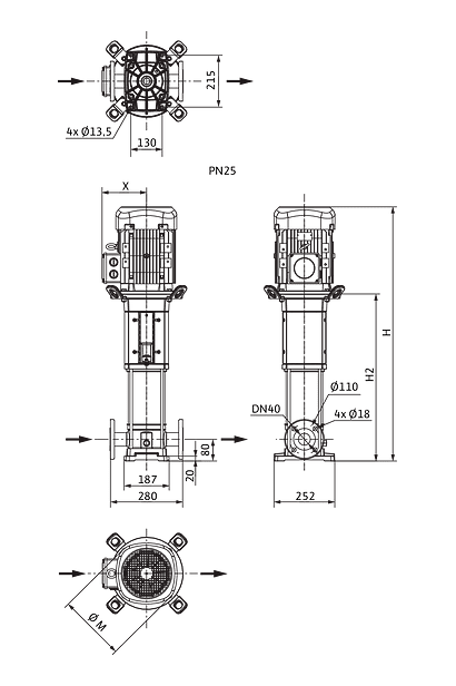 Pompă hidrofor WILO HELIX V1008-1/16/E/KS/400-50