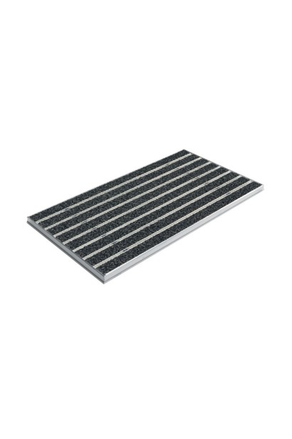 Ștergător de picioare încastrabil ACO Self Vario, cu ramă din aluminiu și grătar insertie textila pentru exterior, antracit, 600