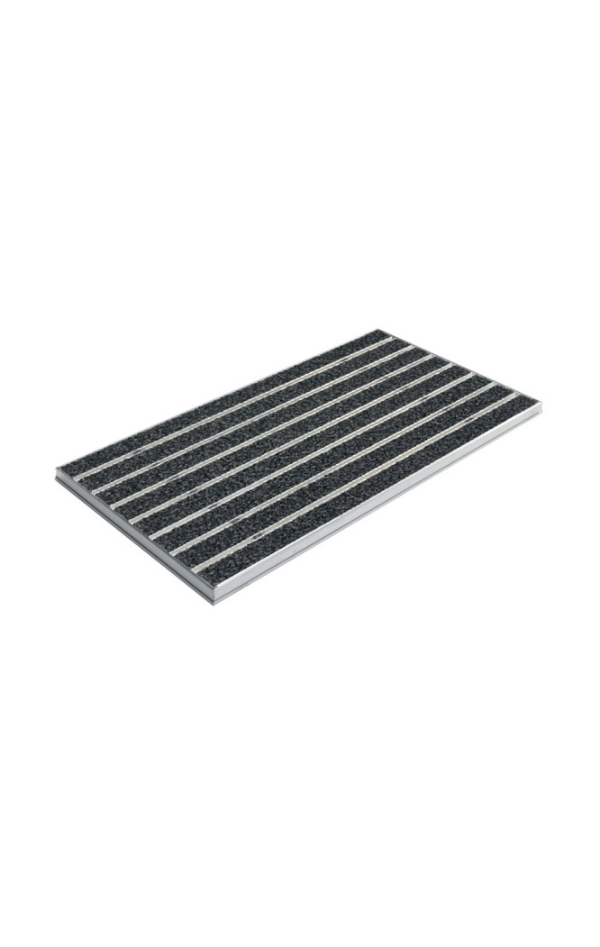 Ștergător de picioare încastrabil ACO Self Vario, cu ramă din aluminiu și grătar insertie textila pentru exterior, antracit, 600