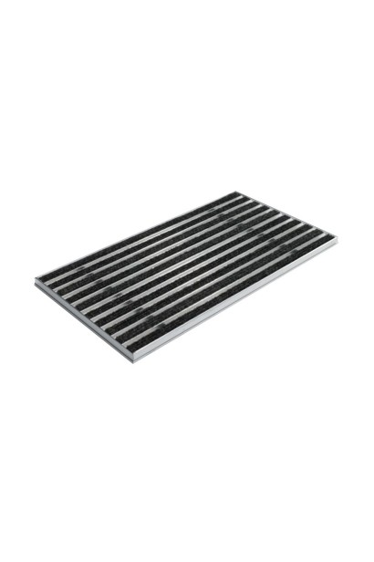Ștergător de picioare încastrabil ACO Self Vario, cu ramă din aluminiu și grătar insertie textila, antracit, 600x400x30mm