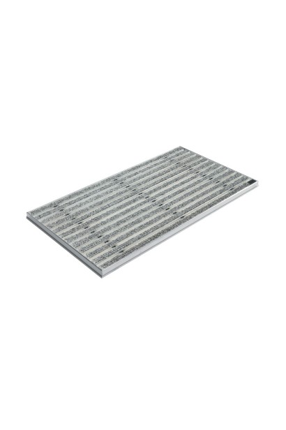 Ștergător de picioare încastrabil ACO Self Vario, cu ramă din aluminiu și grătar insertie textila, gri, 750x500x30mm