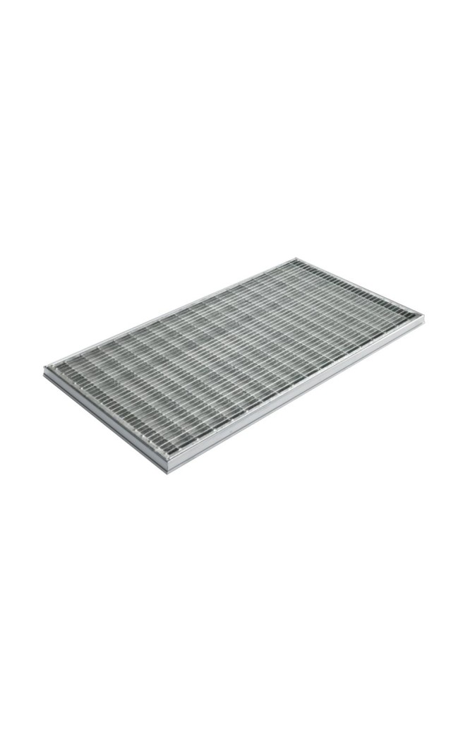 Ștergător de picioare încastrabil ACO Self Vario, cu ramă din aluminiu și grătar rețea ochiuri 30/10, 1000x500x30mm