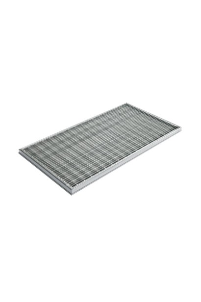 Ștergător de picioare încastrabil ACO Self Vario, cu ramă din aluminiu și grătar rețea ochiuri 30/10, 750x500x30mm