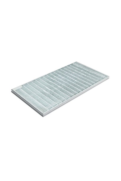 Ștergător de picioare încastrabil ACO Self Vario, cu ramă din aluminiu și grătar rețea ochiuri 30/10, B125, 1000x500x30mm