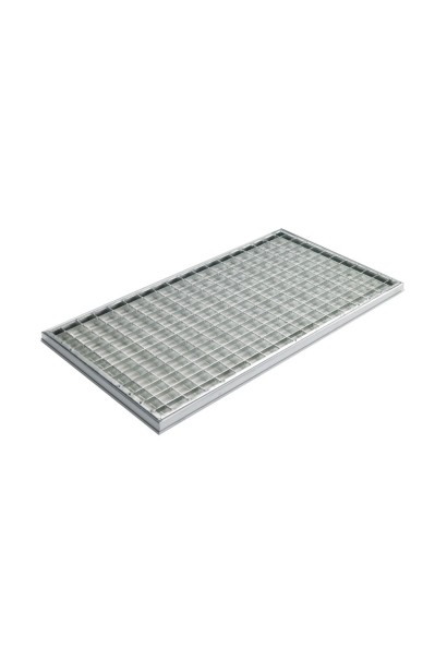 Ștergător de picioare încastrabil ACO Self Vario, cu ramă din aluminiu și grătar retea ochiuri 30/30, 1000x500x30mm