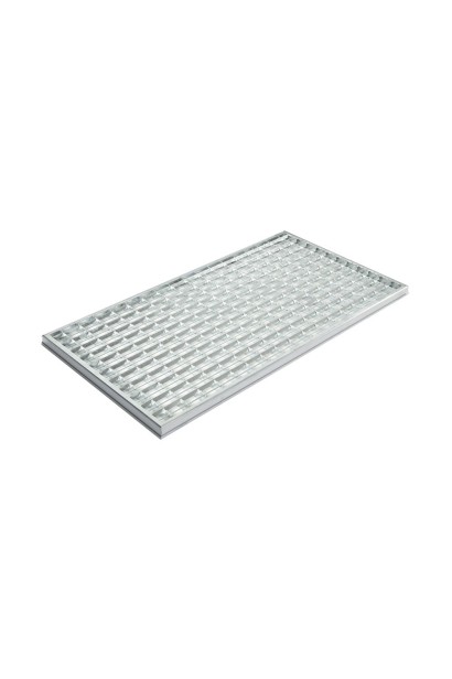 Ștergător de picioare încastrabil ACO Self Vario, cu ramă din aluminiu și grătar rețea V, 600x400x30mm