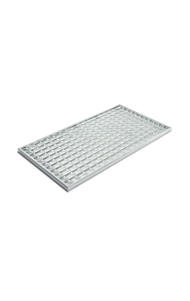 Ștergător de picioare încastrabil ACO Self Vario, cu ramă din aluminiu și grătar rețea V, 750x500x30mm