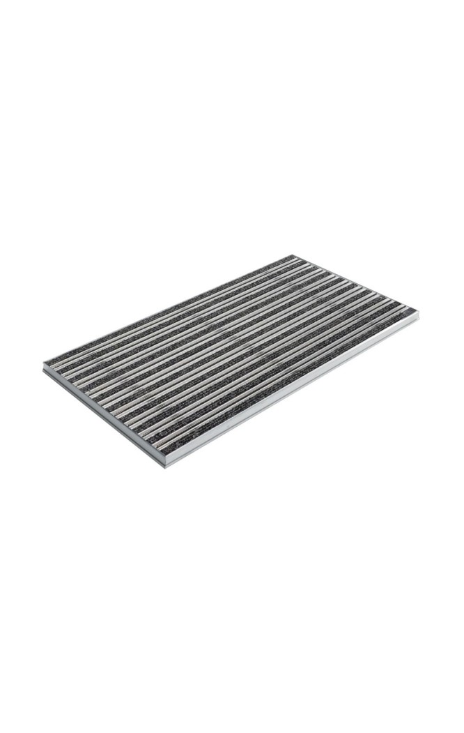 Ștergător de picioare încastrabil ACO Self Vario, cu ramă din aluminiu și grătar benzi textile si profile perie, 750x500x30mm