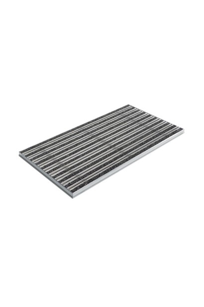 Ștergător de picioare încastrabil ACO Self Vario, cu ramă din aluminiu și grătar benzi textile si profile perie, 600x400x30mm