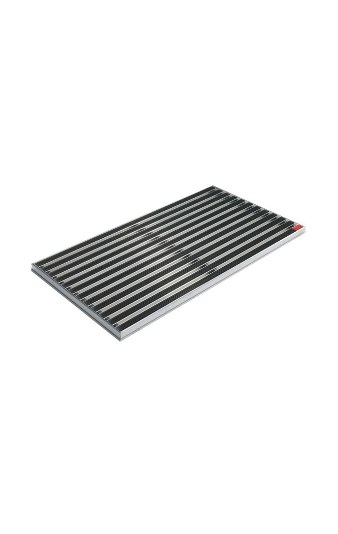Ștergător de picioare încastrabil ACO Self Vario, cu ramă din aluminiu și grătar cu inserție de cauciuc, antracit, 600x400x30mm