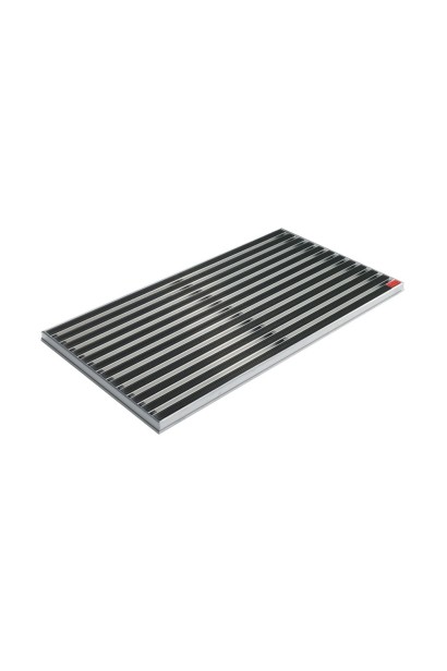 Ștergător de picioare încastrabil ACO Self Vario, cu ramă din aluminiu și grătar cu inserție de cauciuc, antracit, 750x500x30mm