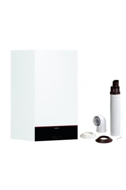 Centrală termică în condensație cu afișaj digital 3.5" Viessmann Vitodens 200-W 25kW, kit de evacuare inclus, termostat HoneyWel