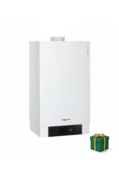 Centrală termică în condensație Viessmann Vitodens 200-W 60 kW cu Vitotronic 100 pentru -termostat Honeywell-CADOU, kit de evacu