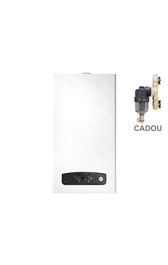 Centrală termică în condensație Ariston Cares S 24 kW, kit de evacuare inclus, CADOU