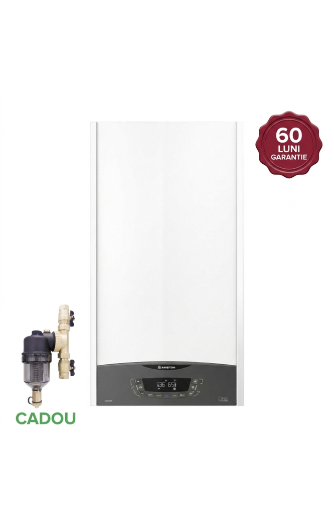 Centrală termică în condensație Ariston Clas One pentru preparare ACM și încălzire 30 kW, kit de evacuare inclus, CADOU