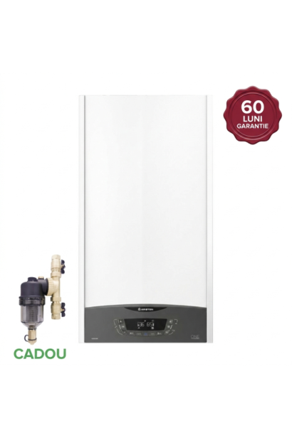 Centrală termică în condensație Ariston Clas One System pentru încălzire 24 kW, kit de evacuare inclus, CADOU