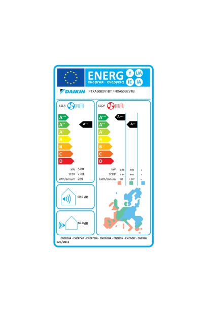 Aparat de aer conditionat Daikin Stylish 18000 BTU Silver FTXA50CS-RXA50B8, SEER 7.33, SCOP 4.60, efect Coanda, detectare prezen