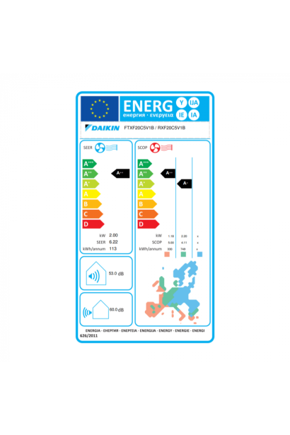Aparat de aer conditionat Daikin Sensira Bluevolution FTXF50F-RXF50F 18000 BTU, WIFI integrat, Filtru CATALITIC apatit de titan 