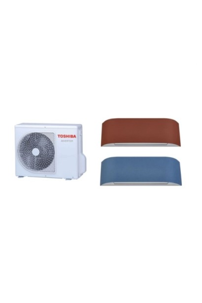 Aparat de aer conditionat multisplit TOSHIBA cu doua unitati interne HAORI 12000 BTU fete colorate,2*RAS-B13N4KVRG-E+RAS-2M18G3A