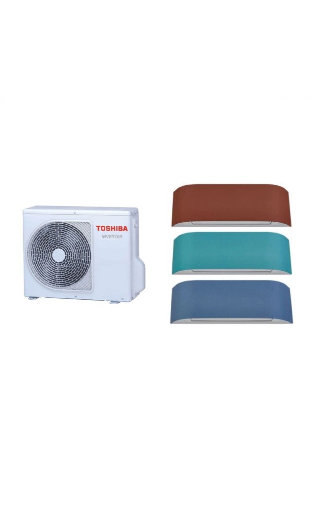 Aparat de aer conditionat multisplit TOSHIBA cu doua unitati interne HAORI 9000 si una de 12000 BTU fete colorate,2*RAS-B10N4KVR