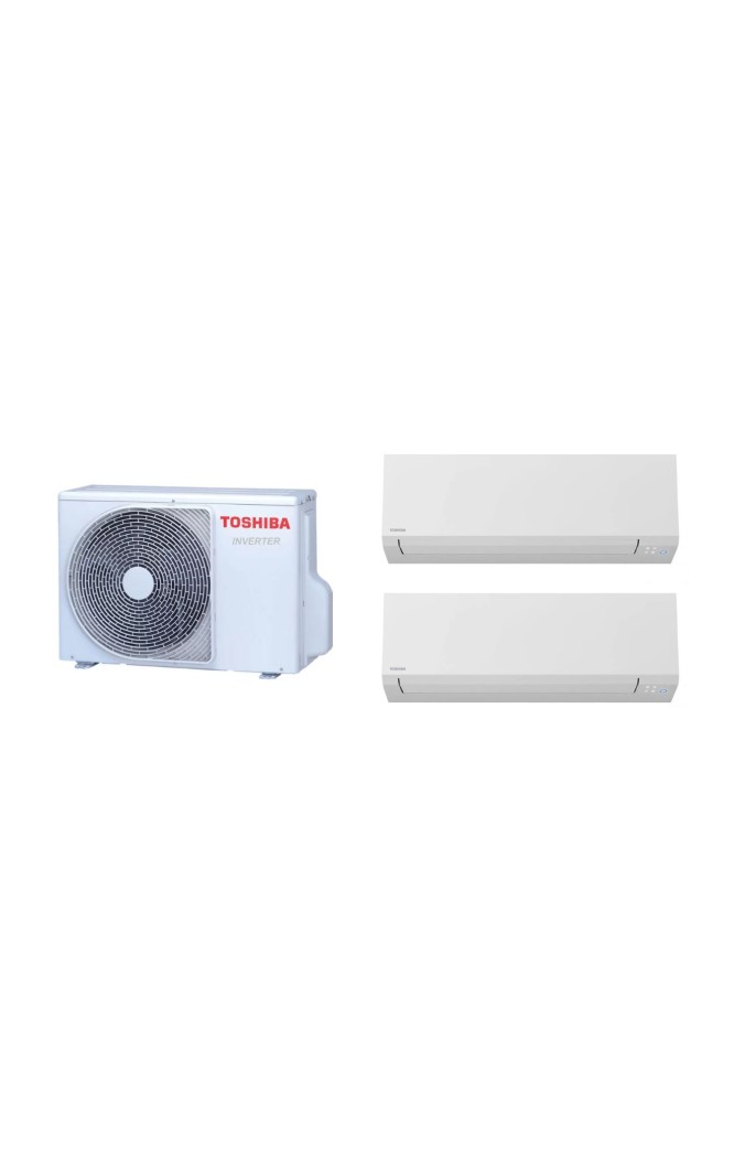 Aparat de aer conditionat multisplit TOSHIBA cu doua unitati interne EDGE 12000 BTU, 2*RAS-B13G3KVSG-E + RAS-2M18G3AVG-E - garan