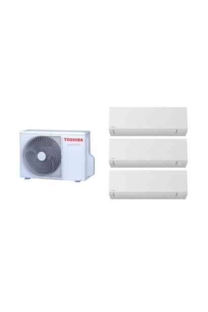 Aparat de aer conditionat multisplit TOSHIBA cu trei unitati interne EDGE 12000 BTU, 3*RAS-B13G2KVSG-E +RAS-5M34G3AVG-E, WiFi in