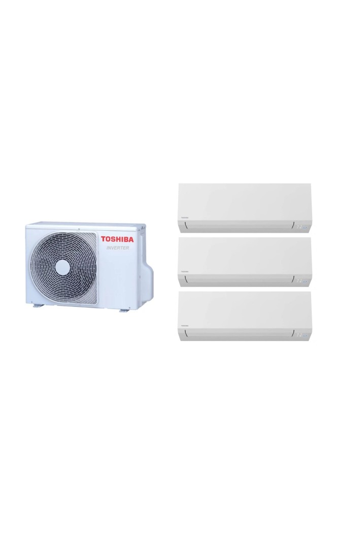 Aparat de aer conditionat multisplit TOSHIBA cu doua unitati interne EDGE 9000 si una de 12000 BTU, 2*RAS-B10G3KVSG-E +1*RAS-B13
