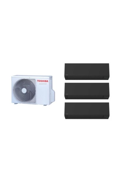 Aparat de aer condiționat multisplit TOSHIBA cu TREI unități interne EDGE Black 9000 BTU, 3*RAS-B10G3KVSGB-E + RAS-3M26G3AVG-E,