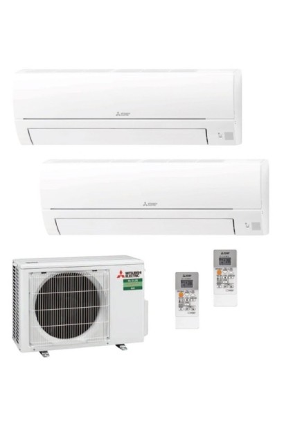 Aparat de aer conditionat multisplit Mitsubishi Electric cu doua unitati interne 9000 BTU, MXZ-2HA40VF-2xMSZ-DW25VF, 5 ANI Garan